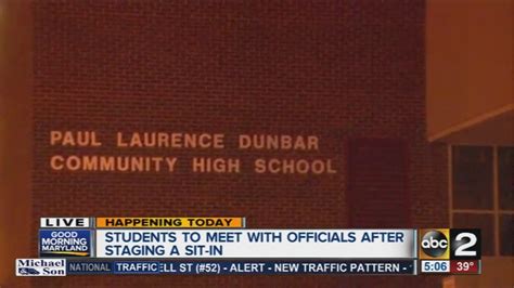 Students Protest Cuts At Baltimores Dunbar High School Youtube