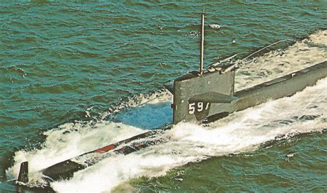 Uss Tullibee Us Navy Nuclear Submarine Ssn 597 At Sea Anti Submarine