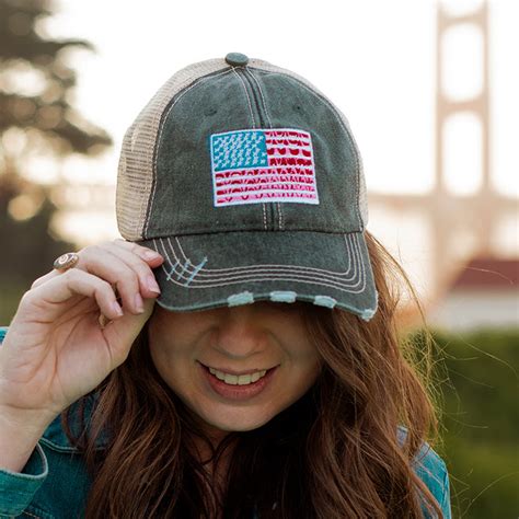 Womens American Flag Hats Designed In The Us Katydid