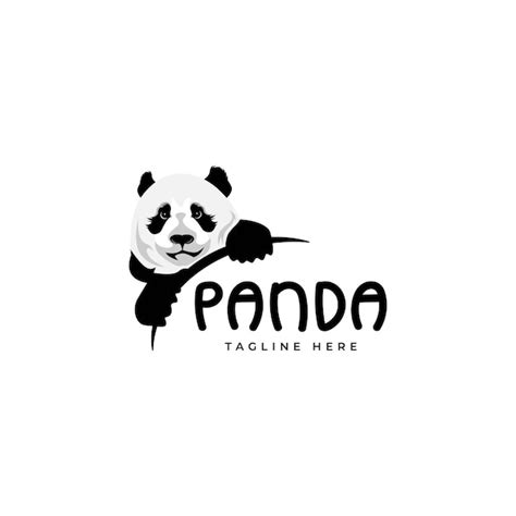 Premium Vector Panda Bear Silhouette Logo Design Vector Template