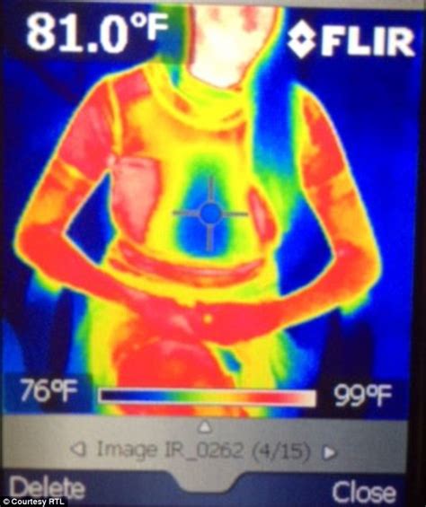 3 Breasted Woman Is Lying Thermal Camera Shows Daily Mail Online