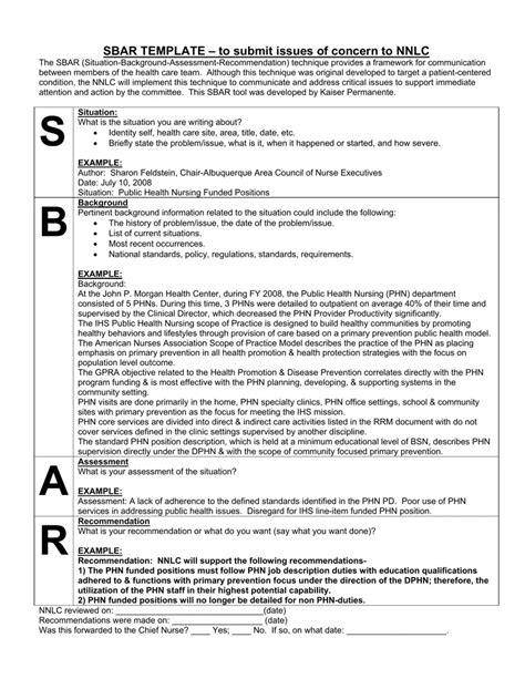 Sbar Template Word Fill Out Printable Pdf Forms Online