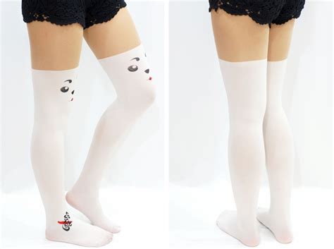 Harajuku Comic Anime Face Thigh High Tights · Sandysshop · Online Store Powered By Storenvy