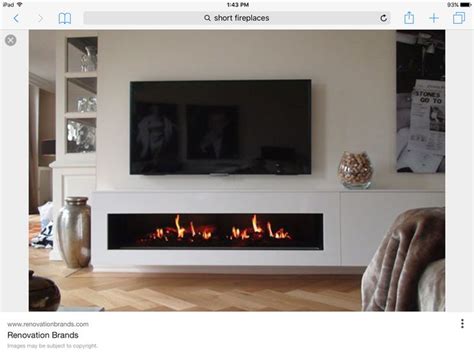Low Fireplace With Tv Above Built In Electric Fireplace Linear