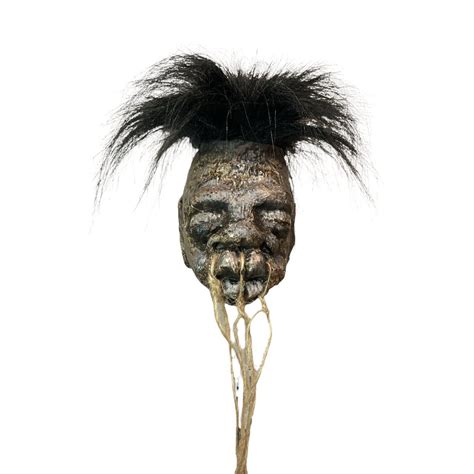 Jumbo Shrunken Head Replica With Hair And Hanging Dark Voodoo Etsy