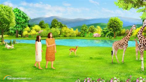 Walking In The Garden Of Eden Adam And Eve