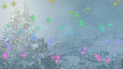 Screen Video By Colorful Snowflakes Fall Down Winter Is Coming V 12