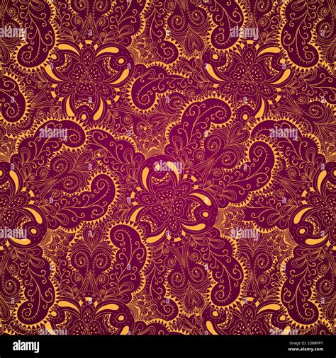 Seamless Background Pattern With Many Details And Lacy Arabesque