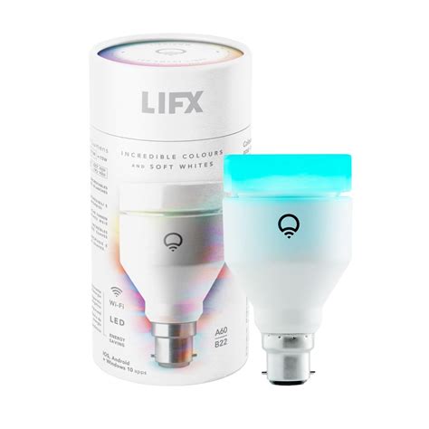 Lifx Multicolour 1100 Lumens A60 B22 Smart Light Bulb Bunnings Australia
