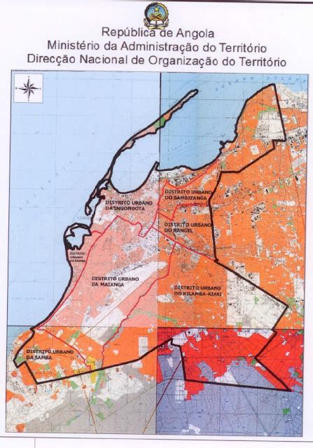 Blog De Geografia Mapa Distritos Urbanos Do Município De Luanda Angola