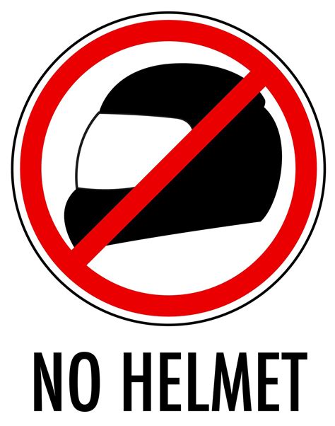 No Helmet Sign Isolated On White Background 1520394 Vector Art At Vecteezy
