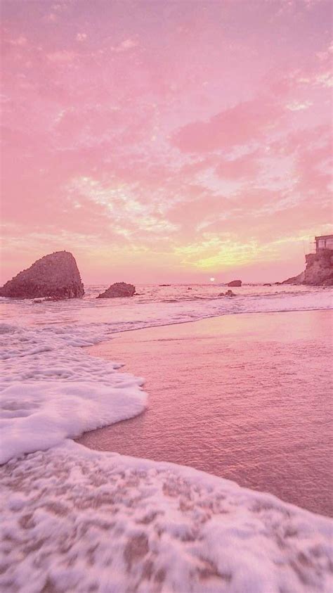 Pink Beach Sunset Desktop Wallpaper 32 Pink Sunset Wallpaper Hd On Wallpapersafari Sunset