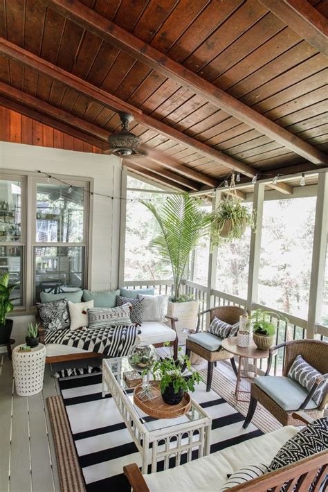 Screen Porch And Outdoor Living Room Makeover Outdoor Living Rooms