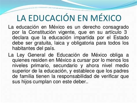 La Educacion En Mexico