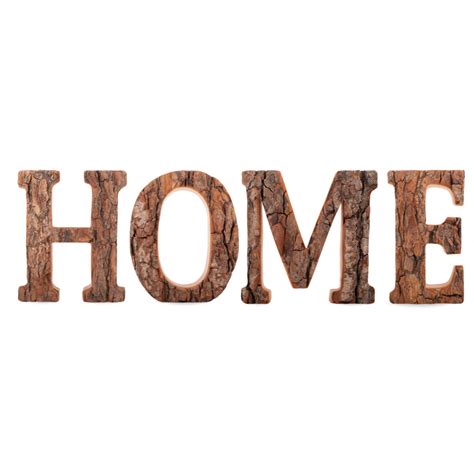 Wooden Home Letters Cutout Sign Forest Decor