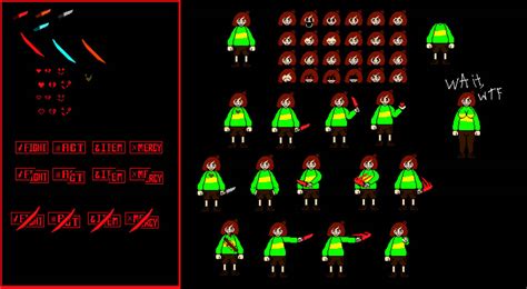 Chara Sprite Sheet By Cookietodeath On Deviantart