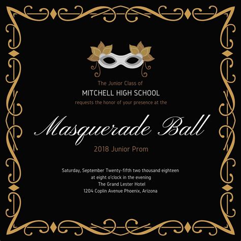 Free Printable Masquerade Ball Invitations Printable Templates