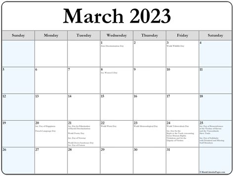 March 2023 Calendar With Holidays Usa Get Calendar 2023 Update