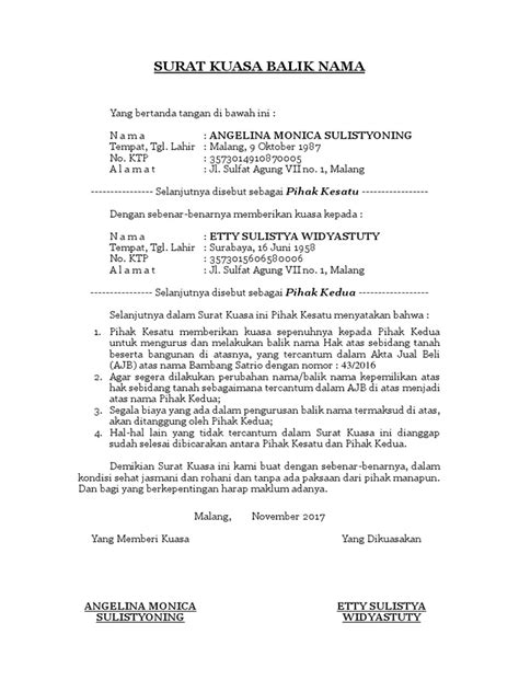 12 contoh surat kuasa pengambilan sertifikat tanah. Surat Kuasa Pengurusan Sertifikat Tanah Di Bpn - Kumpulan Surat Penting