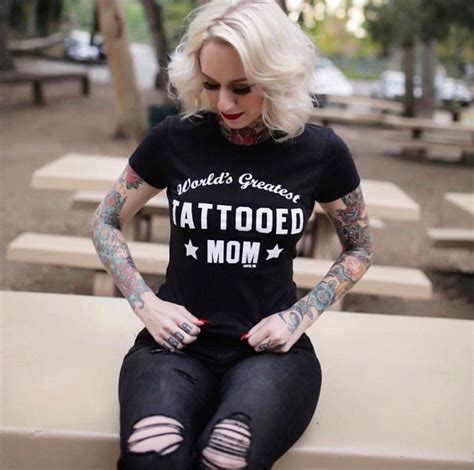 Worlds Greatest Tattooed Mom Womens T Shirt Cartel Ink
