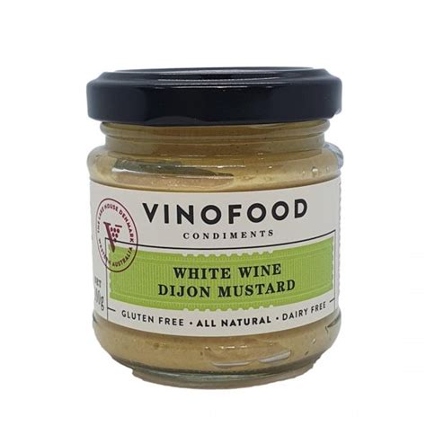 Vino Foods Dijon White Wine Mustard 100g Gourmet Baskets And Hampers
