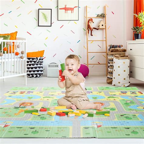 Extra Large Baby Play Crawling Mat Non Toxic Kids Playmat Game Foldable
