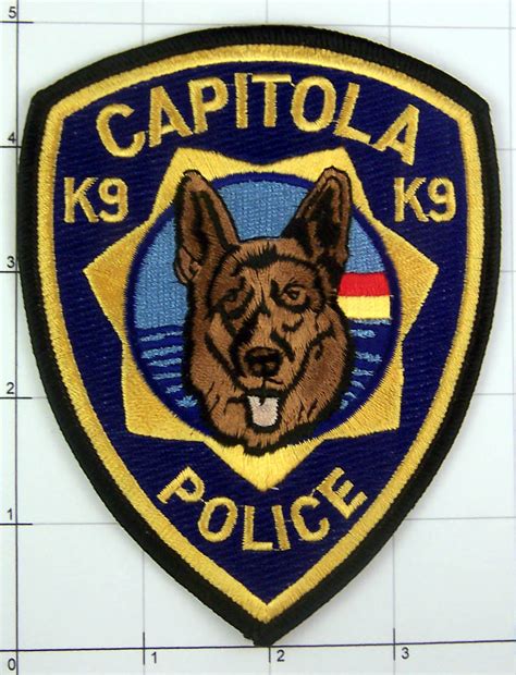 California Capitola Police K9 K 9 Canine Dog Law Enforcement Patch