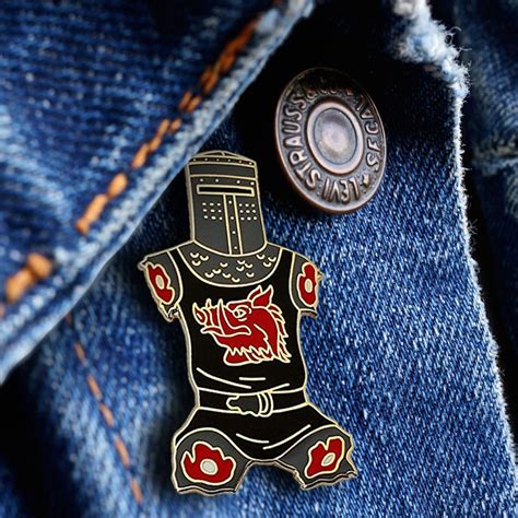 Monty Python Holy Grail Black Knight Enamel Pin Geekvault