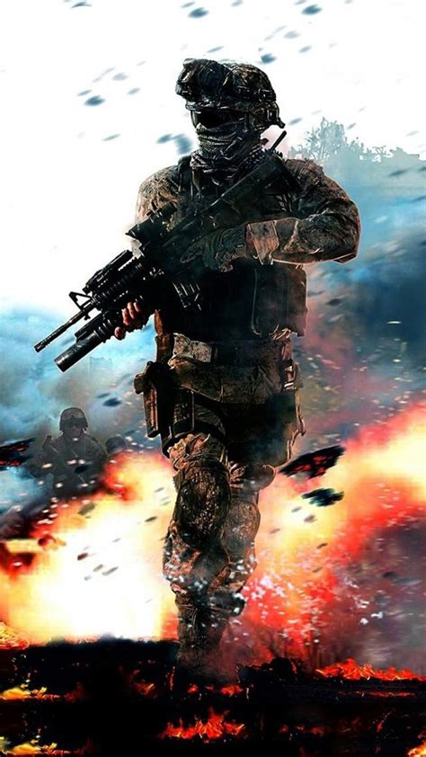Perfect screen background display for desktop, iphone, pc, laptop, computer, android phone, smartphone, imac, macbook, tablet, mobile device. Call of Duty Fire Blur - Wallpapers for iPhone