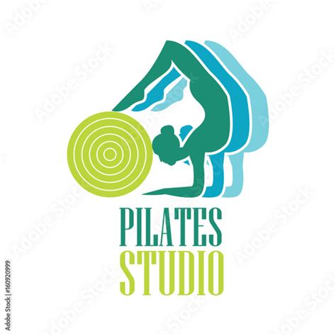 Pilates Logo For Pilates School Pilates Studio Vector Illustration