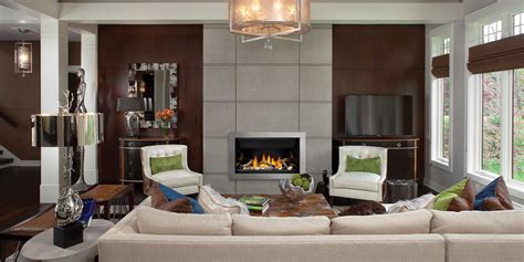 Transitional Living Rooms With Fireplaces Bryont Blog