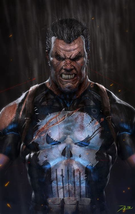 Punisher By Adnan Ali Fan Art 3d Cgsociety Punisher Personnage