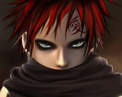 720p Free Download Gaara Naruto Black Red Hair Anime Boy Angry