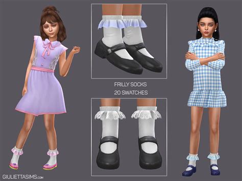 The Sims 4 Frilly Socks For Kids At Giulietta Cc The Sims