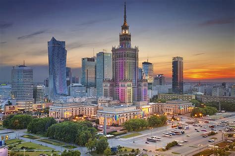 Panorama Warszawy wieczorem 113835919 - Fototapety Ścienne, Obrazy na ...