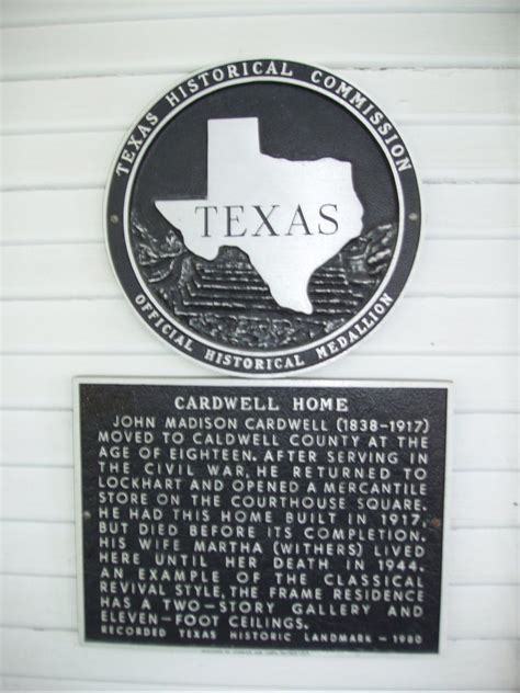 Cardwell Home Texas Historical Markers