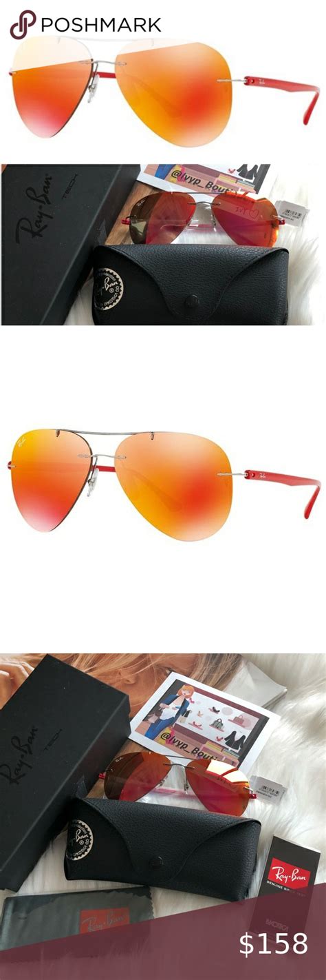 Ray Ban Orange Mirror Aviator Sunglasses