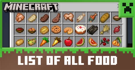 List Of All Food Items Minecraft｜game8