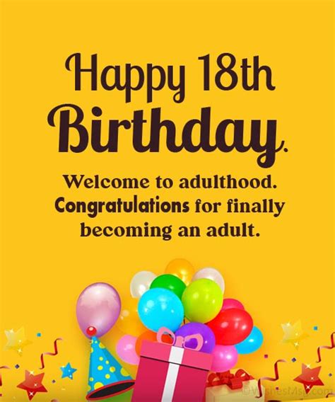 18th Birthday Messages Wishes And Quotes Wishesmsg 2023