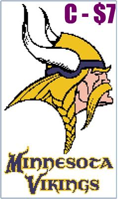 With over 200 designs, you'll find something here that is perfect for your next cross stitch project. EASY PATTERNS: Minnesota Vikings cross-stitch pattern