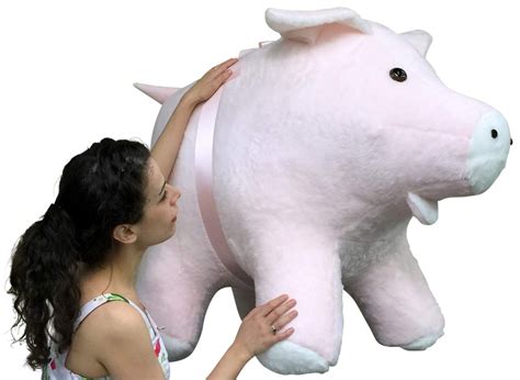 American Made Giant Stuffed Pig 40 Inches Pink Color Soft Made In The