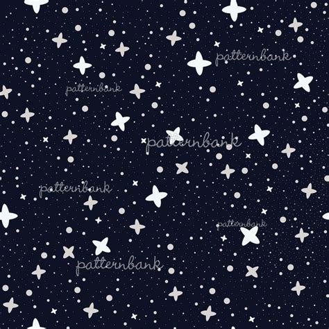 Celestial Stars By Anna Tseshkovskaya Seamless Repeat Vector Royalty