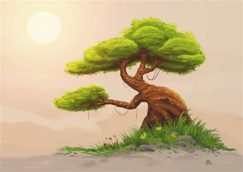 Fantasy Tree 1st Sketch Completely Drawn In Krita Rkrita
