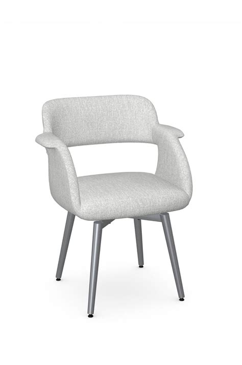 Amiscos Sorrento Upholstered Modern Swivel Dining Chair • Barstool