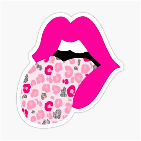 Lips And Tongue Stickers Redbubble