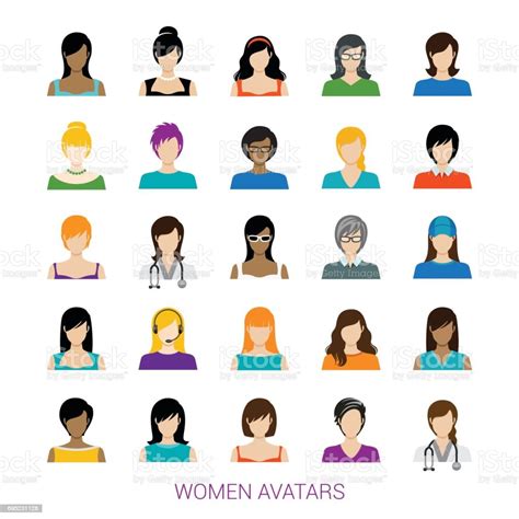 Female Avatar Collection Stock Illustration Download Image Now Istock