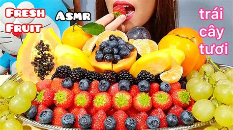 Asmr Fresh Fruit Platter 4 Mukbang Eating Sounds Youtube