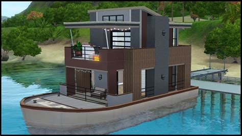 Below are 7 top images from 25 best pictures collection of sims 3 house designs photo in high resolution. The Sims 3 - House Building - Serenity (houseboat) - YouTube