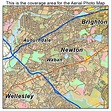 Aerial Photography Map of Newton, MA Massachusetts