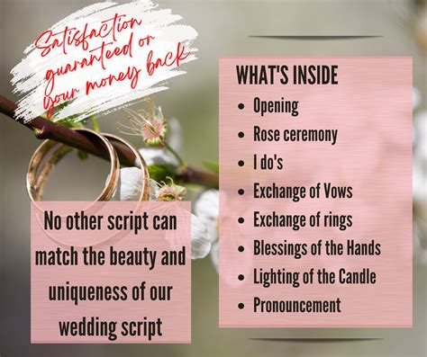 Wedding Ceremony Script Unique Wedding Script Beautiful Etsy